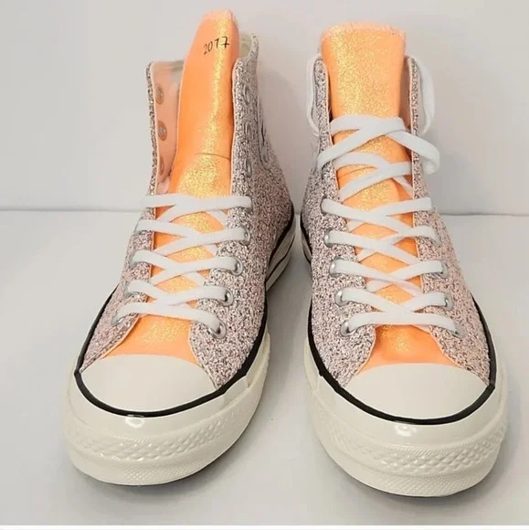 Converse Chuck Taylor All Star JW Anderson Colorblock Glitter Hightop Sneakers - Picture 7 of 7